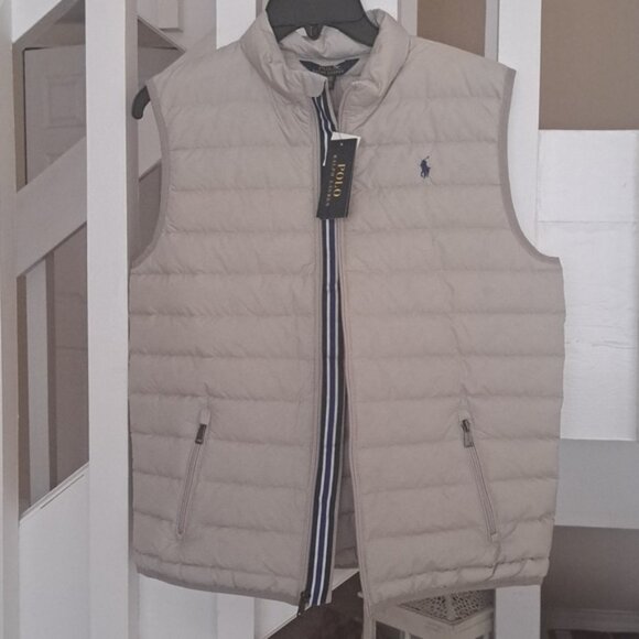 Polo Ralph Lauren NWT  Young Men/Boys  Packable,Dove Grey quilted Vest XL 18-20 - Picture 2 of 6
